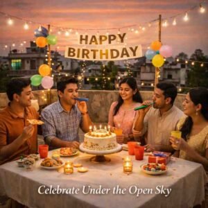 Terrace Birthday Party Setup