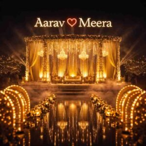 Grand Night Wedding Lighting & Ambience Setup